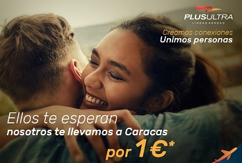 Madrid a Caracas por 1 €uro con Plus Ultra